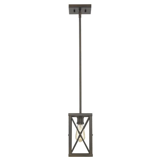 Bronze Metal Geometric Mini Pendant Hanging Light