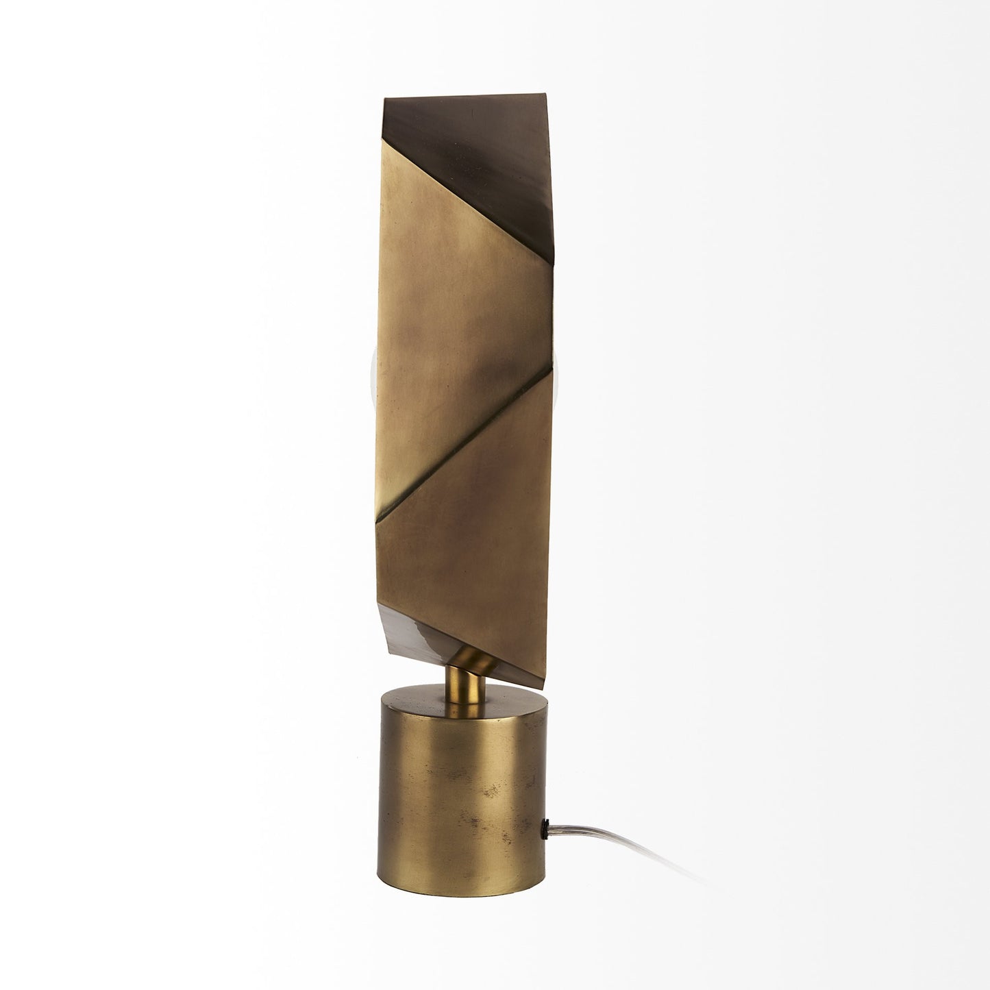 Golden Geometric Halo Table Or Desk Lamp