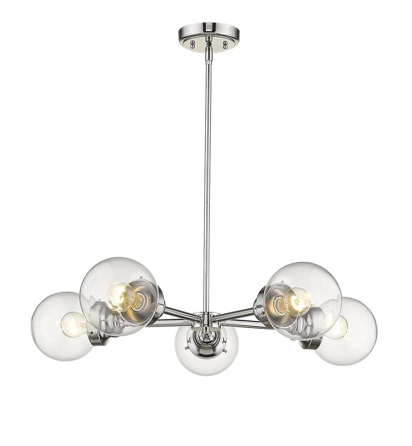 Portsmith 5-Light Polished Nickel Chandelier