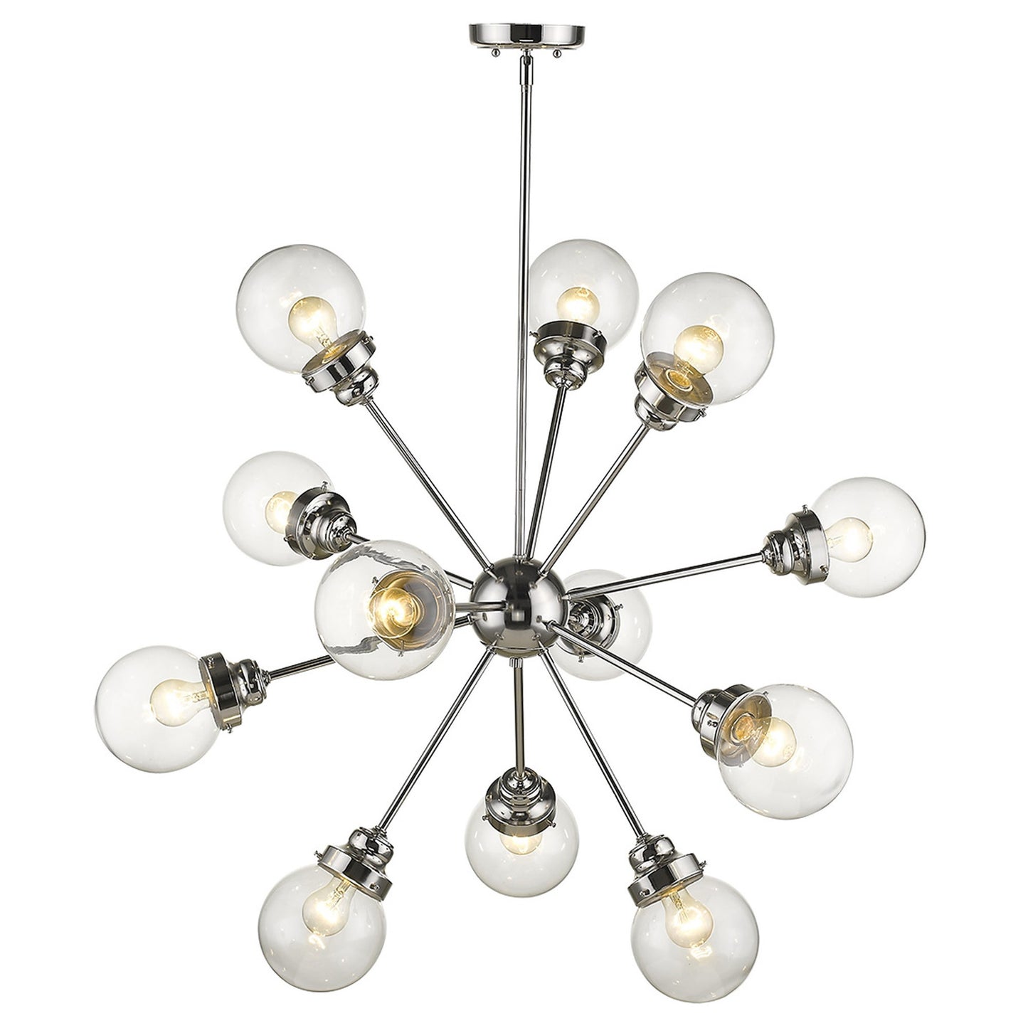 Portsmith 12-Light Polished Nickel Chandelier