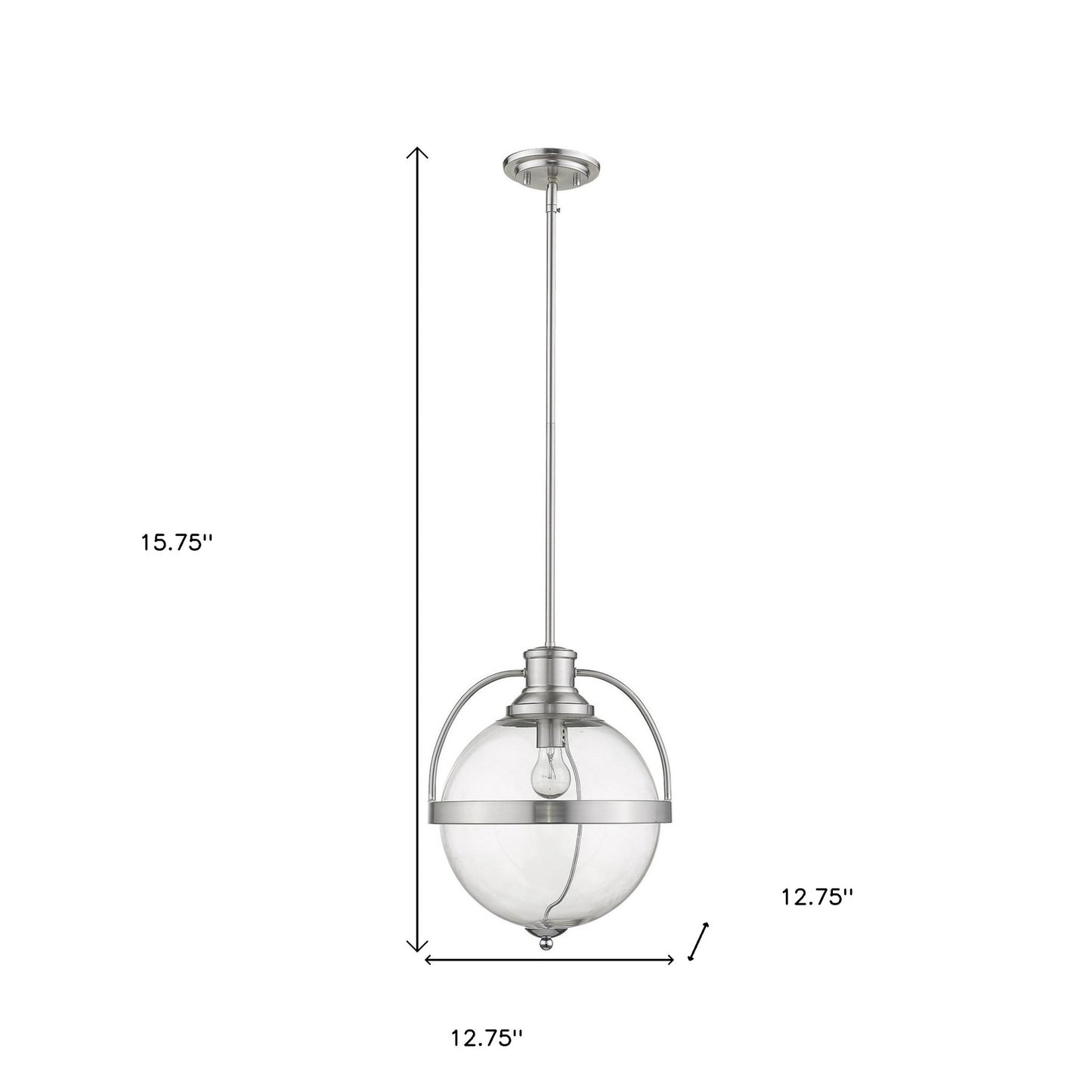 Kassian 1-Light Satin Nickel Pendant