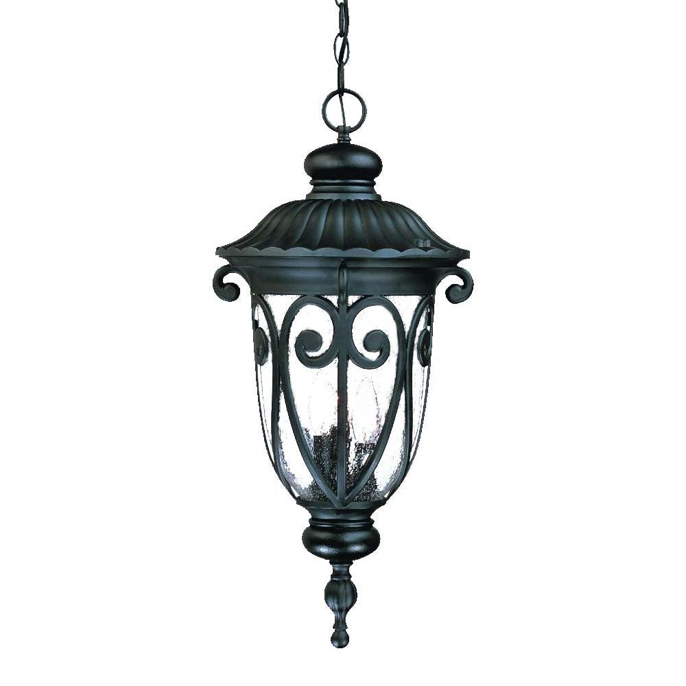 Naples 3-Light Matte Black Hanging Light