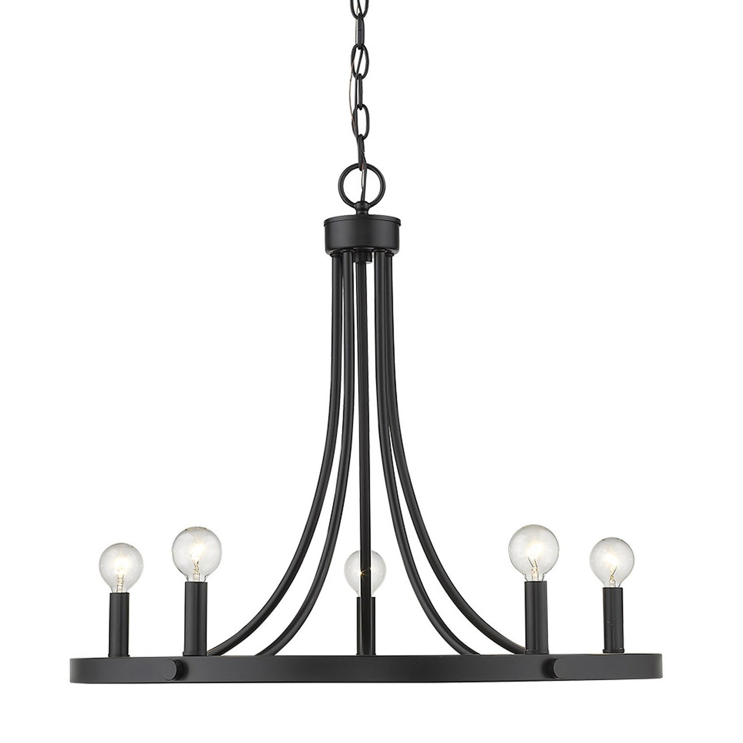 Sawyer 5-Light Matte Black Chandelier