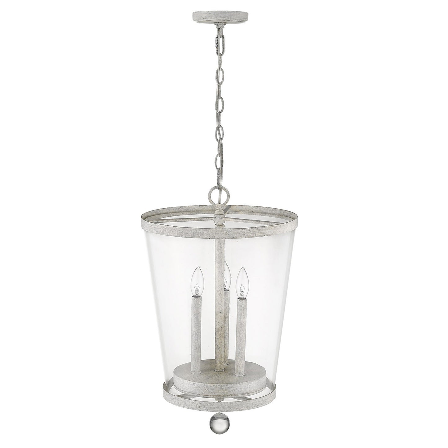 Callie 3-Light Country White Foyer Pendant