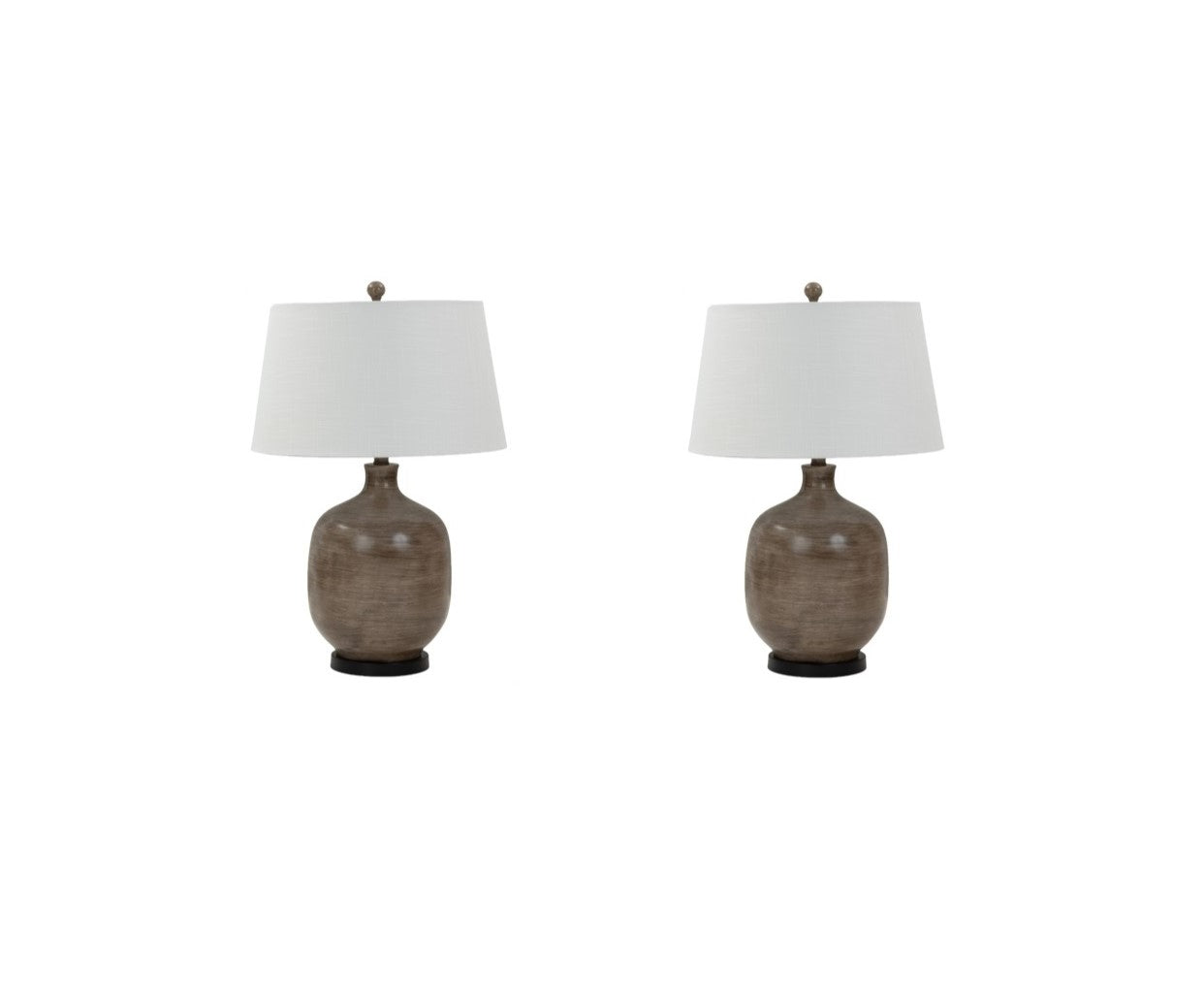 Set of 2 Brown Transitional Table Lamps