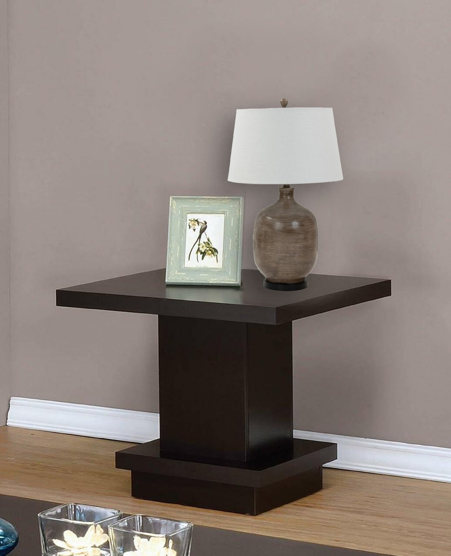 Set of 2 Brown Transitional Table Lamps