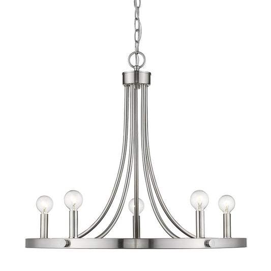 Sawyer 5-Light Satin Nickel Chandelier