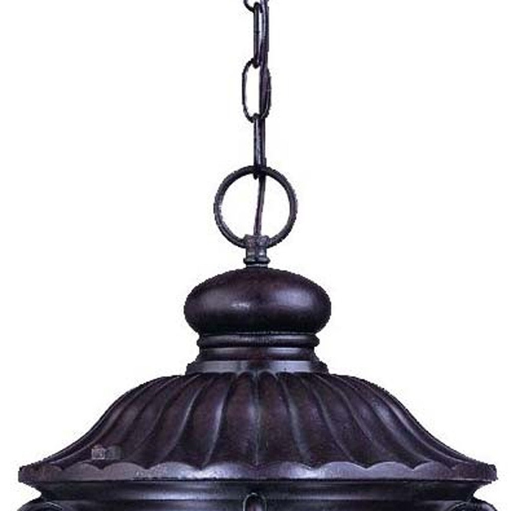 Naples 3-Light Marbelized Mahogany Hanging Light