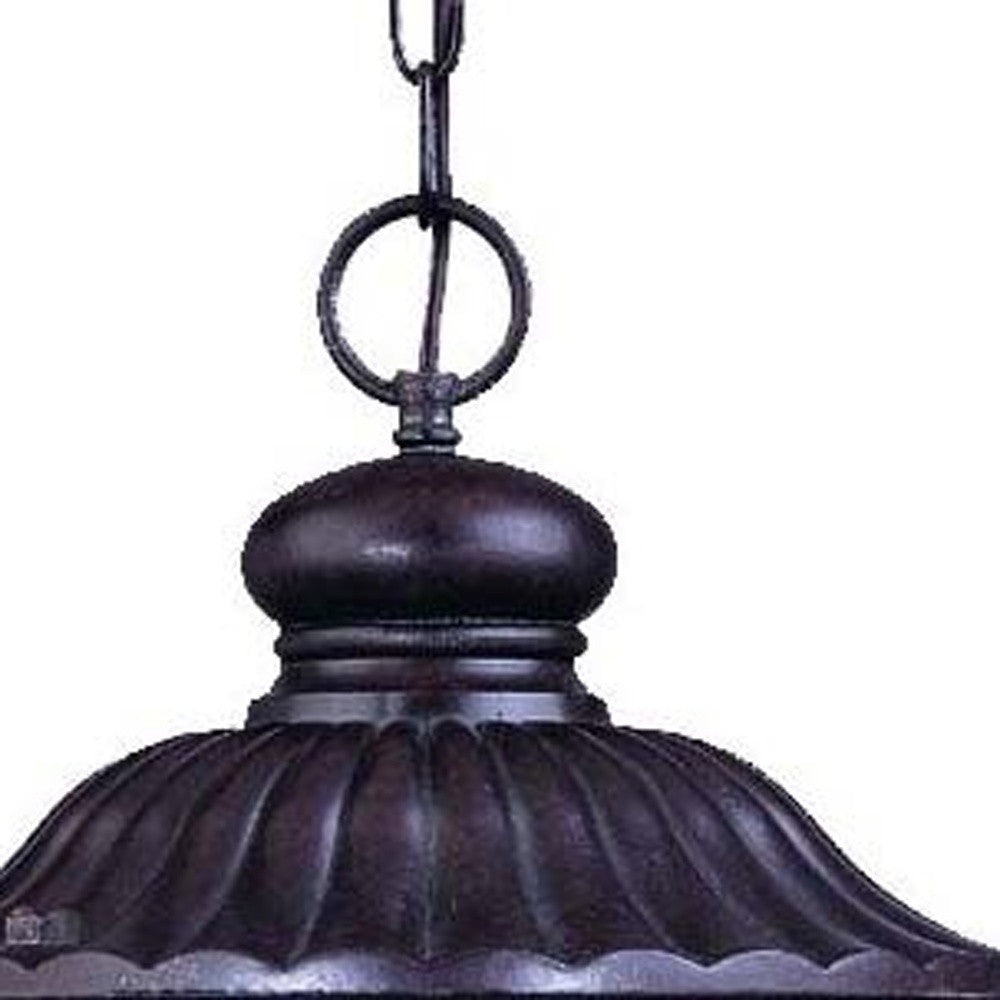 Naples 3-Light Marbelized Mahogany Hanging Light