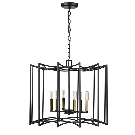 Rhian 8-Light Matte Black Pendant