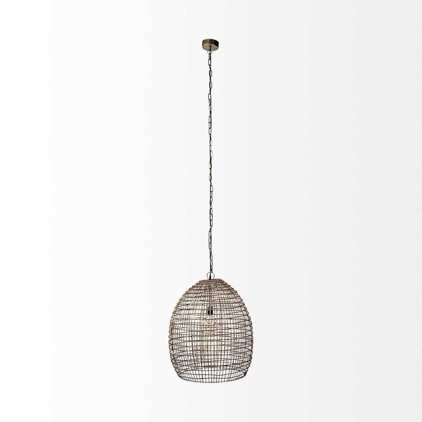 Metallic Woven Hanging Pendant Light