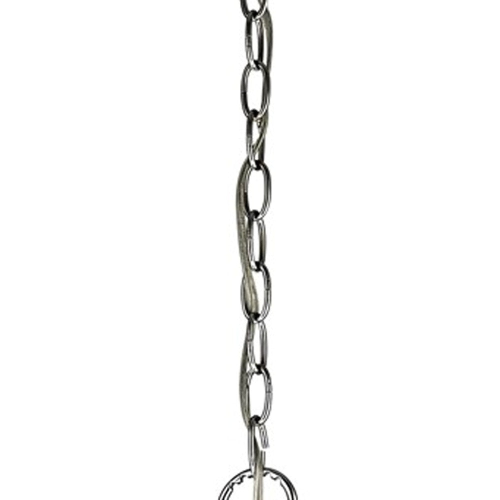 Isabella 4-Light Polished Nickel Drum Pendant With Crystal Accents