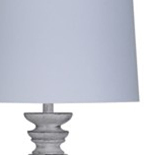 White Wash Plantation Floor Lamp