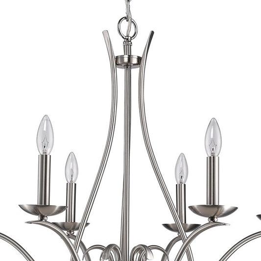 Genevieve 5-Light Satin Nickel Chandelier