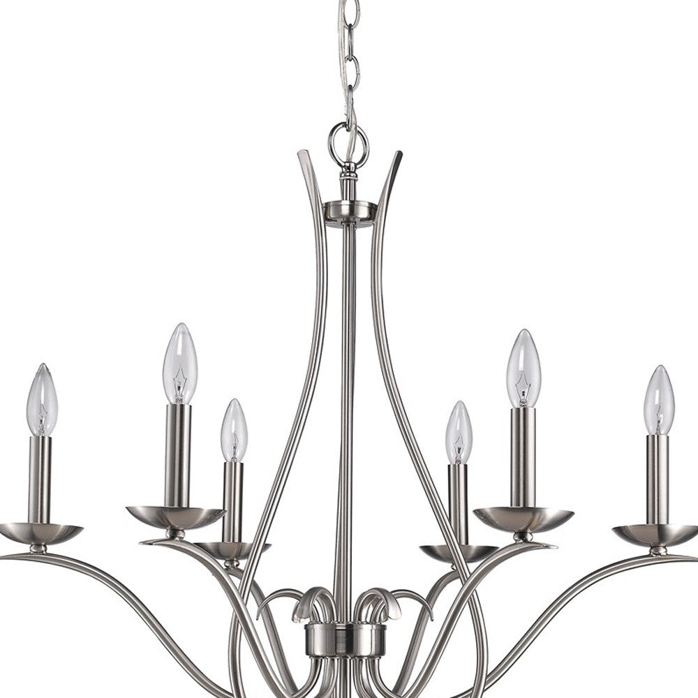 Genevieve 5-Light Satin Nickel Chandelier