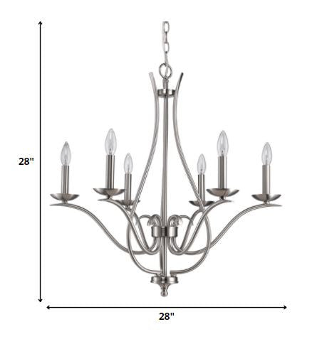 Genevieve 5-Light Satin Nickel Chandelier