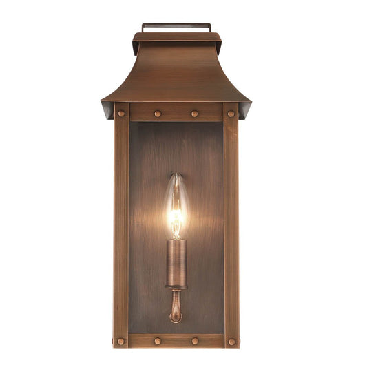 Manchester 1-Light Copper Patina Pocket Wall Light