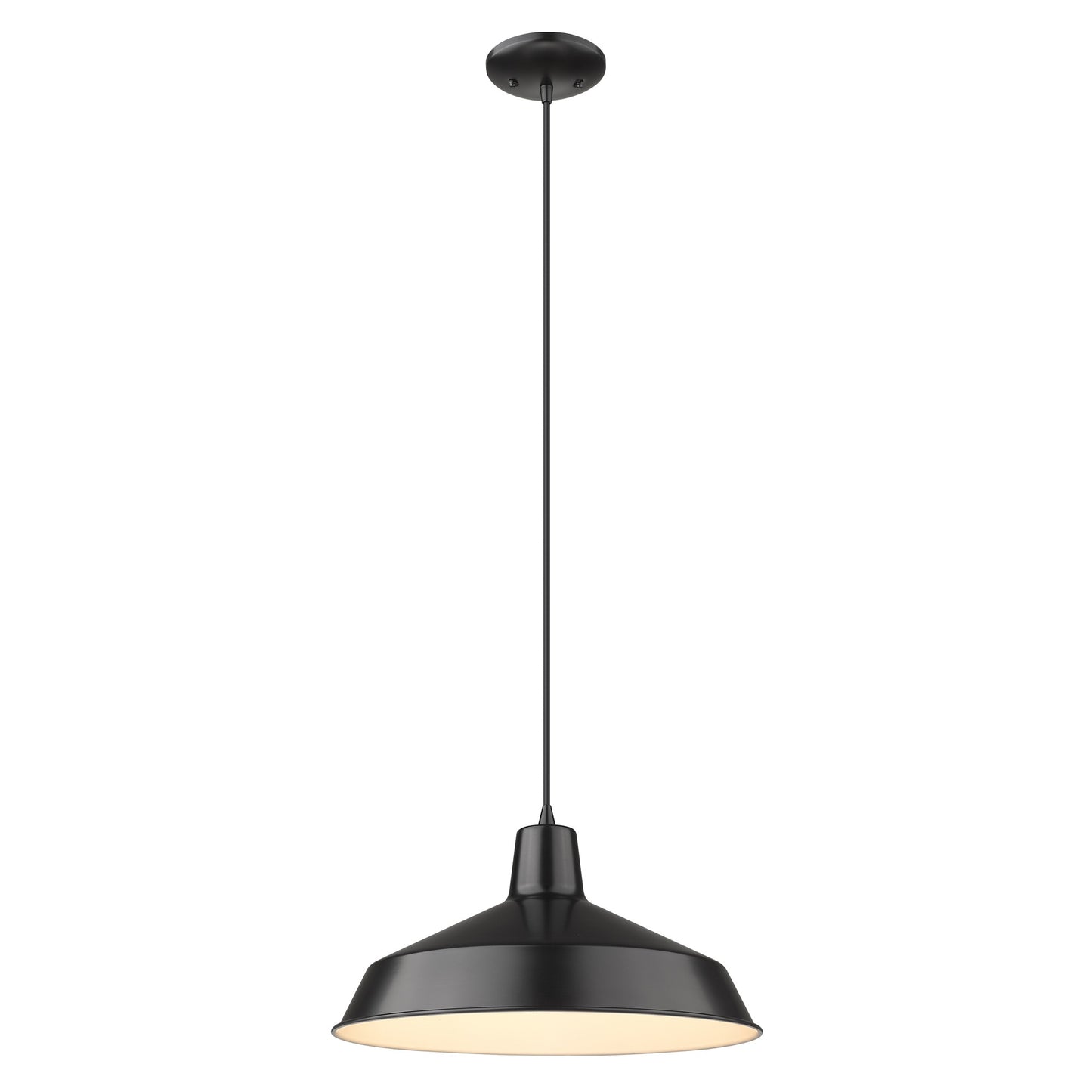 Industrial Matte Black Hanging Light