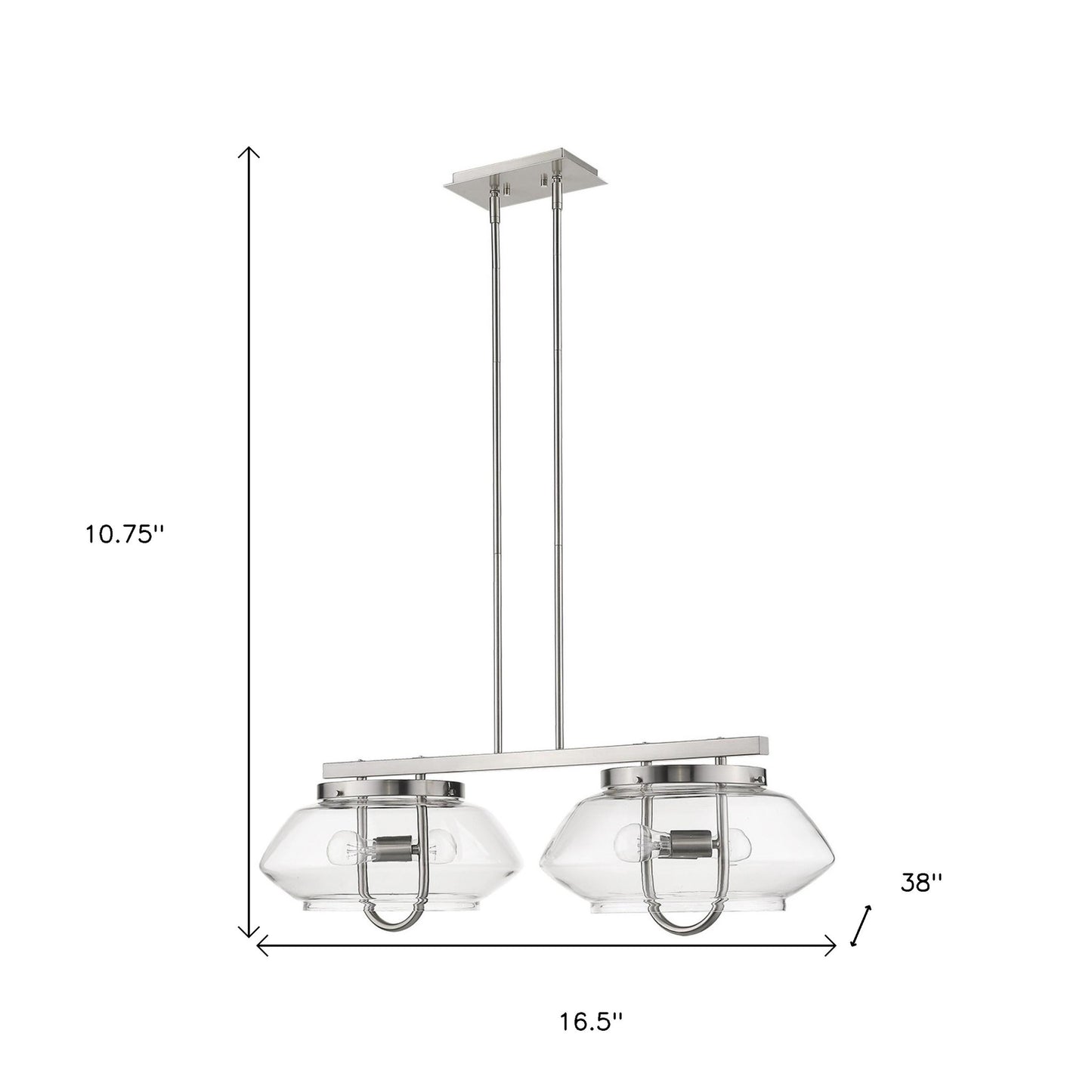 Garner 4-Light Satin Nickel Island Pendant