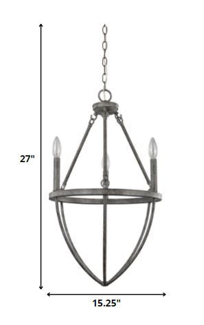 Harlow 3-Light Ash Chandelier