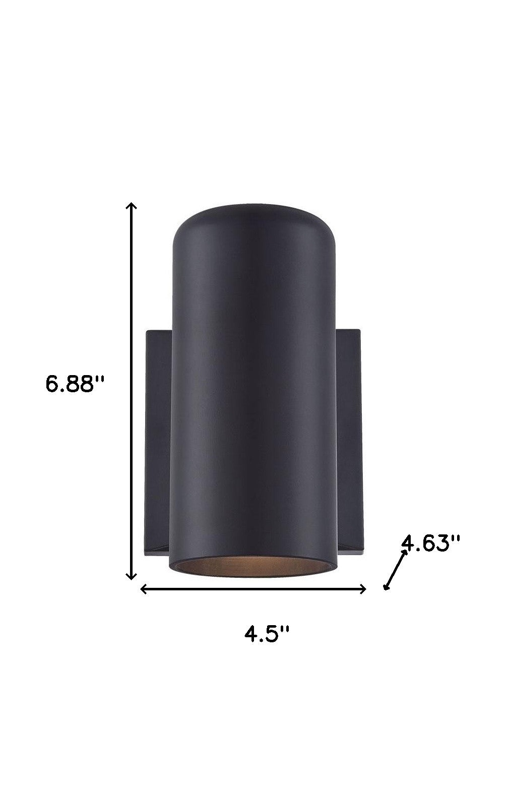 Minimalist Matte Black Wall Sconce