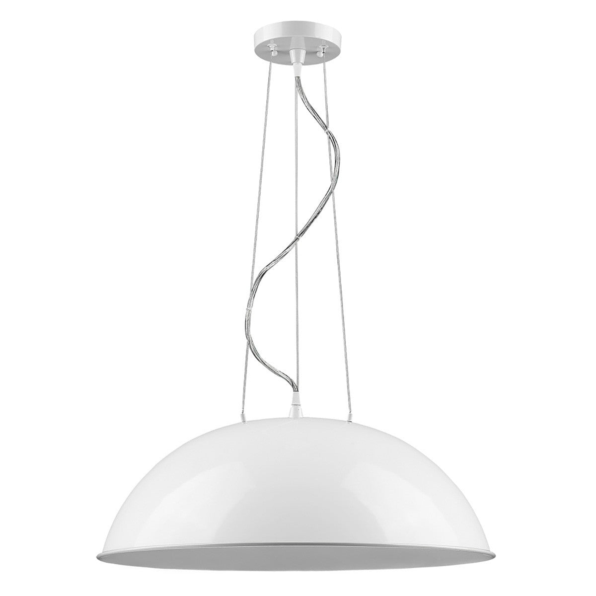 Layla 1-Light White Bowl Pendant