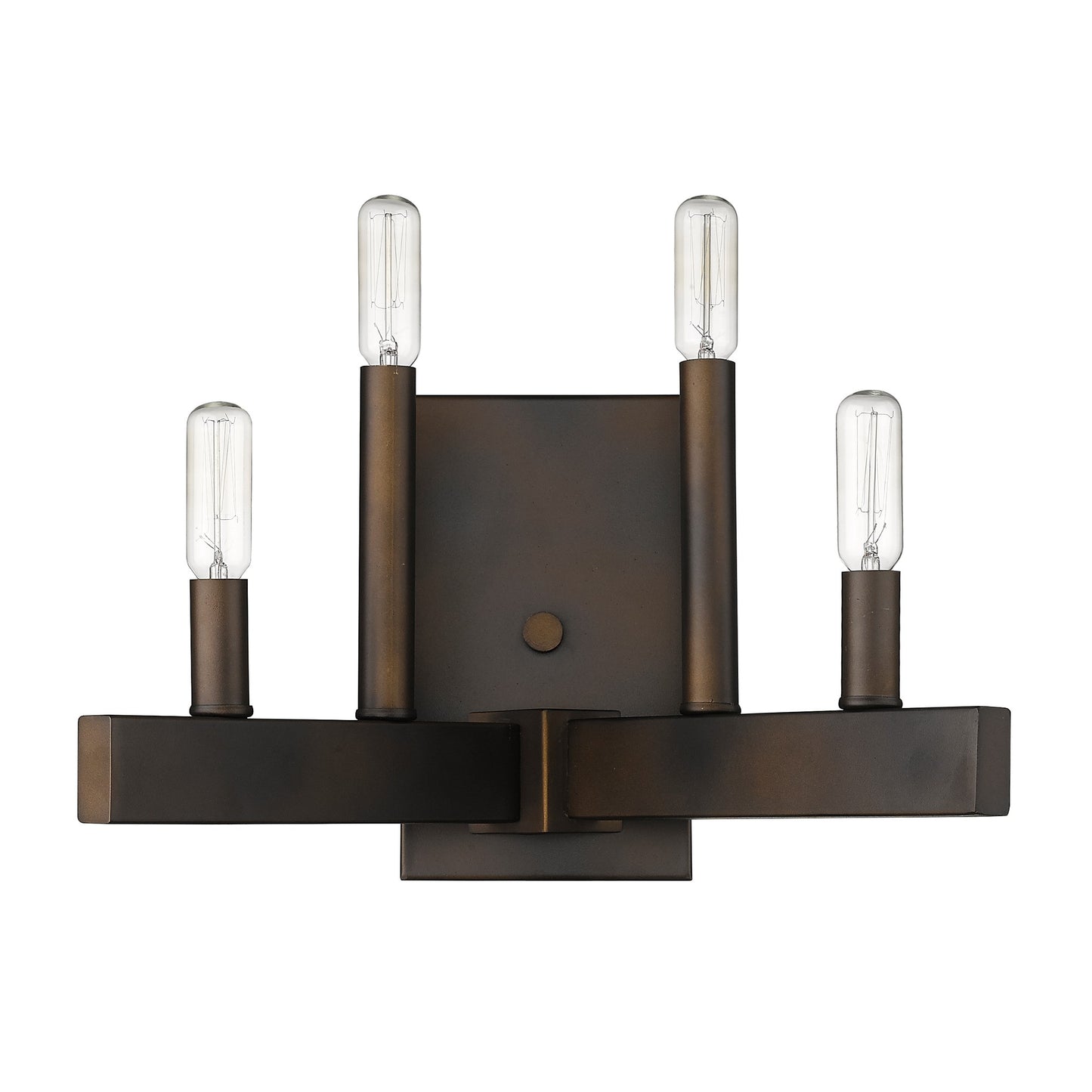 Four Light Bronze Metal Vintage Wall Sconce