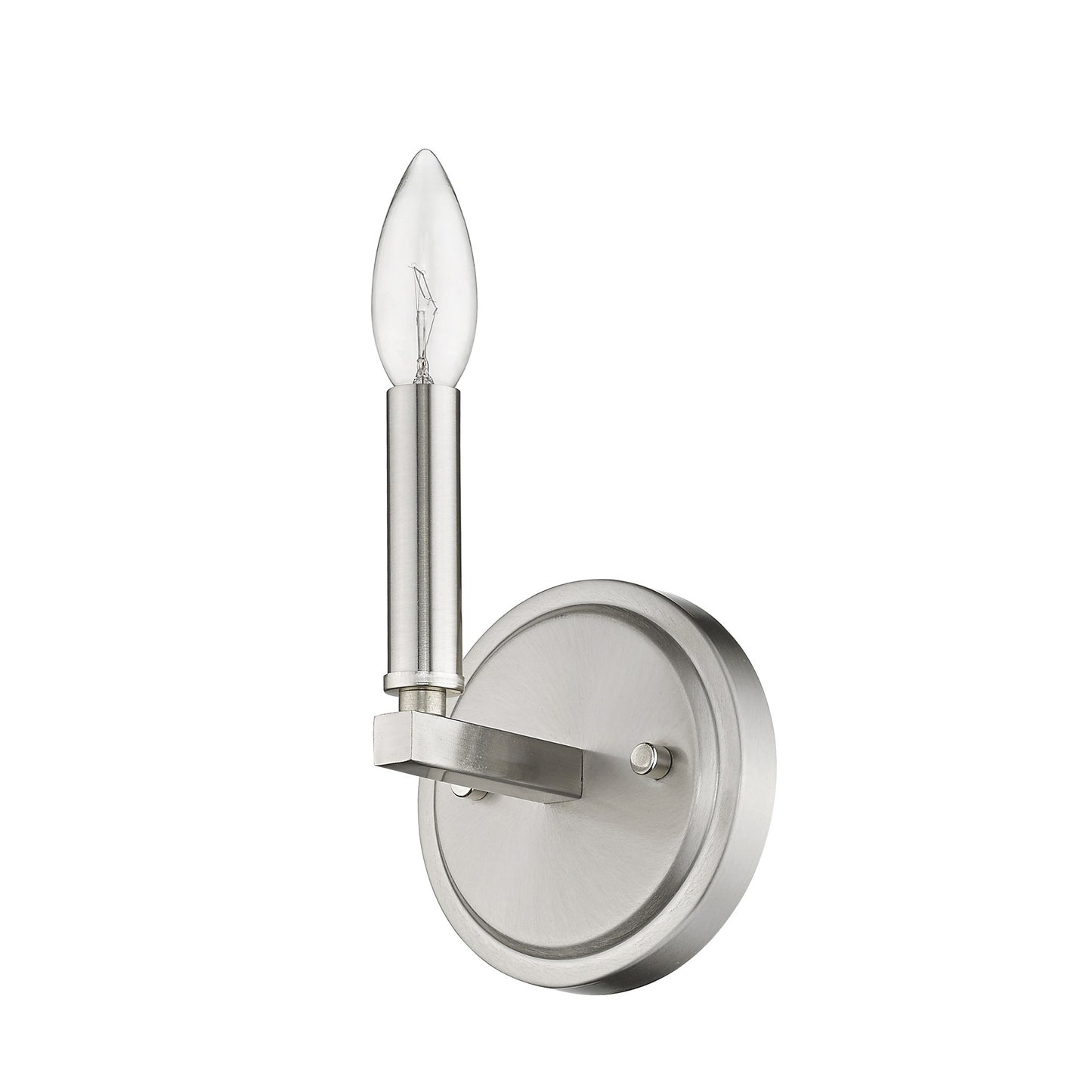 One Light Silver Wall Sconce