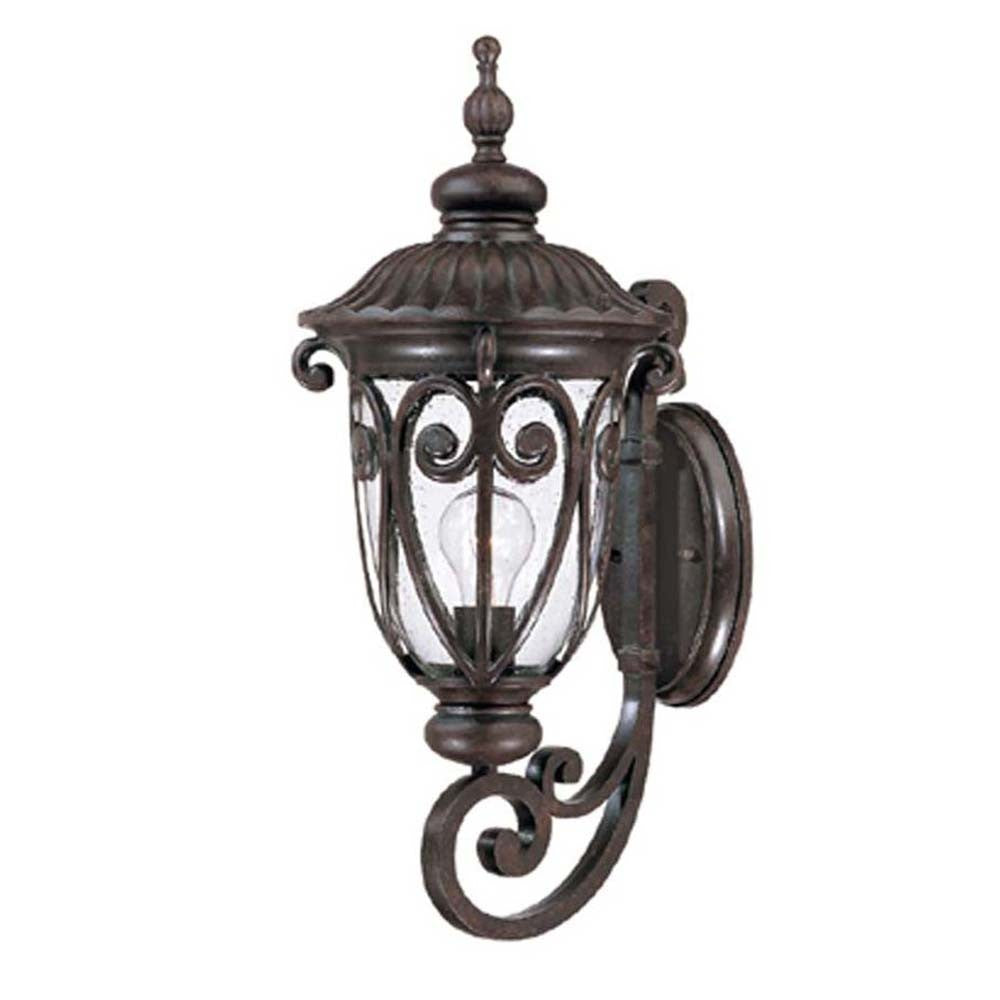 Naples 1-Light Marbelized Mahogany Wall Light