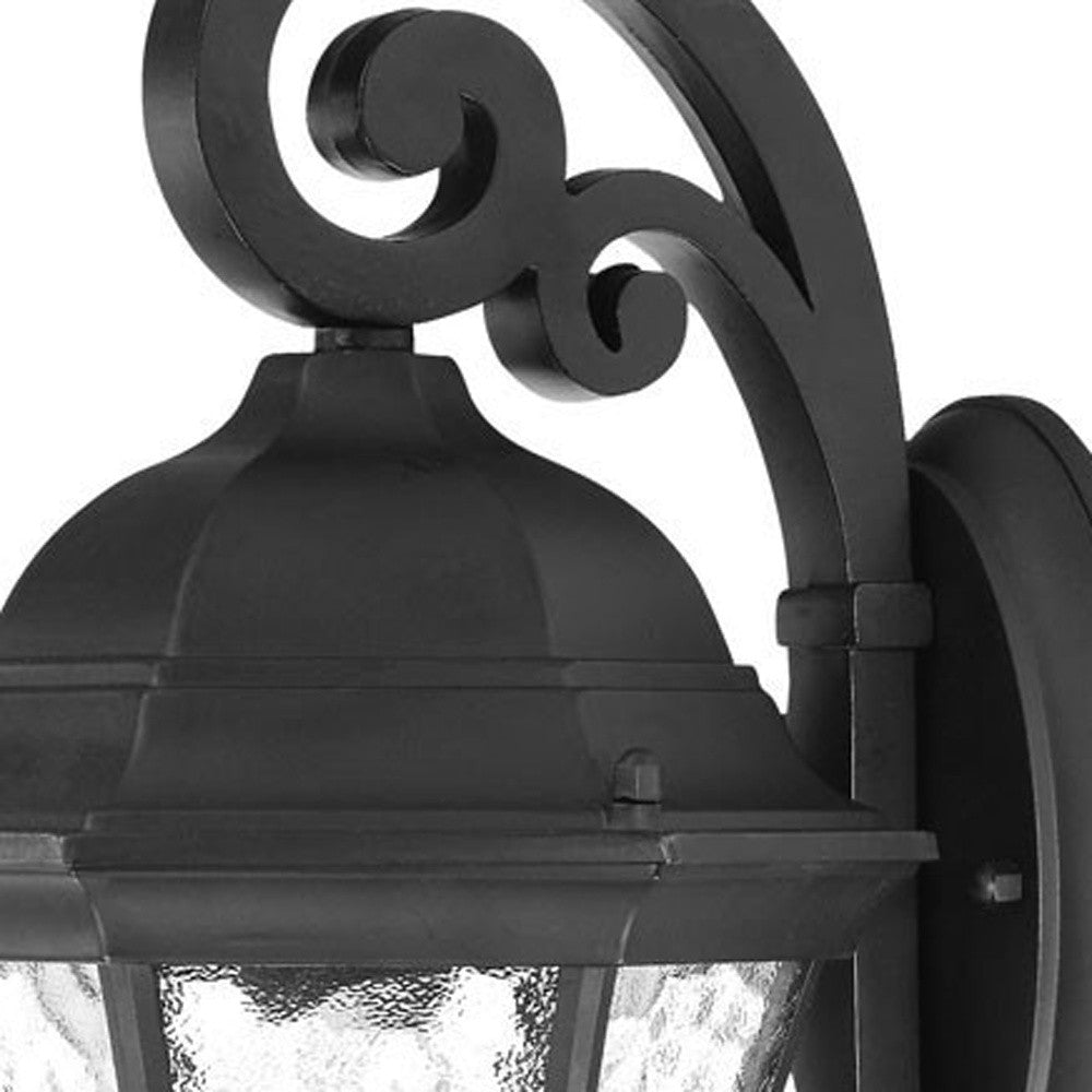 Matte Black Tapered Hanging Lantern Wall Light