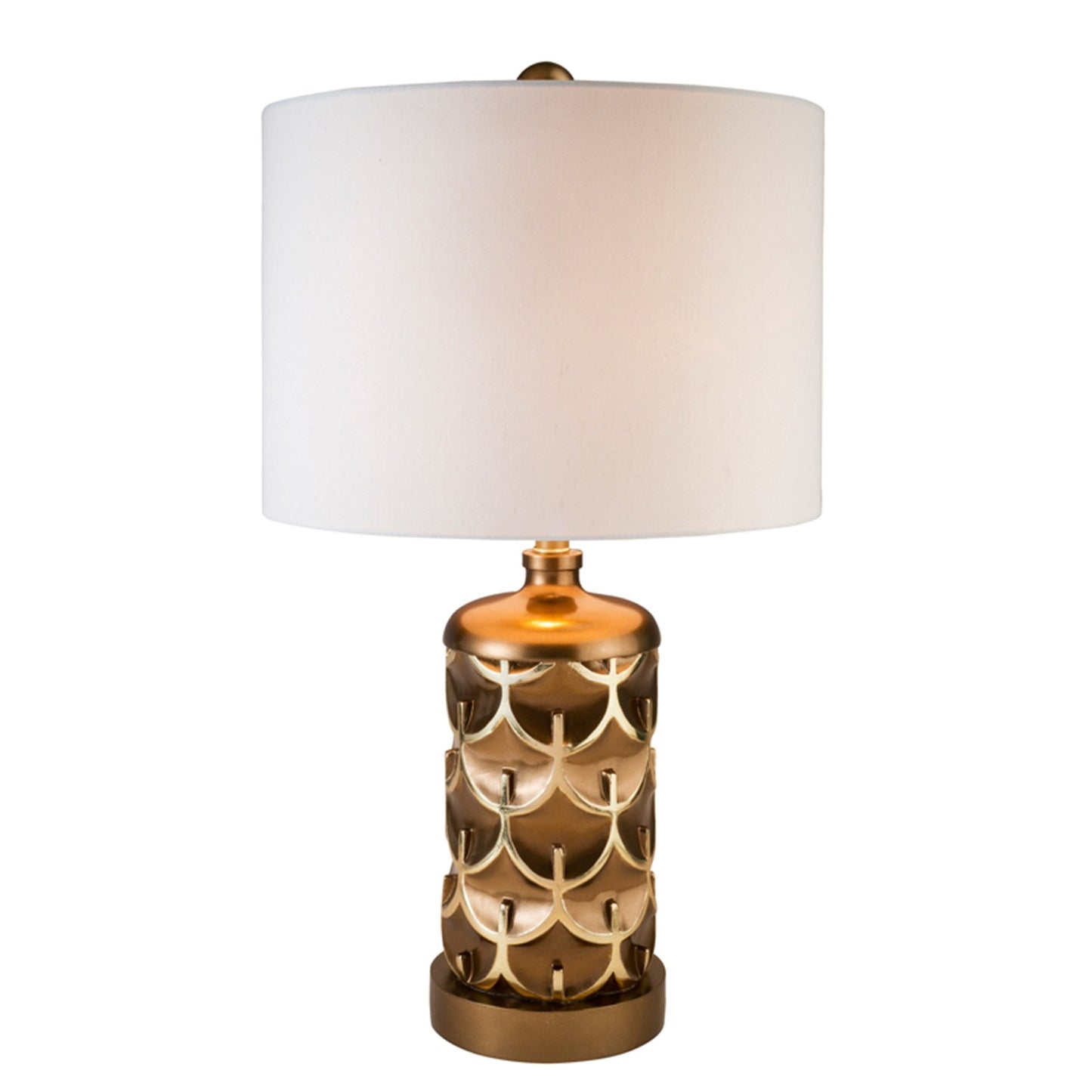 Magestic Brown and Gold Geo Table Lamp