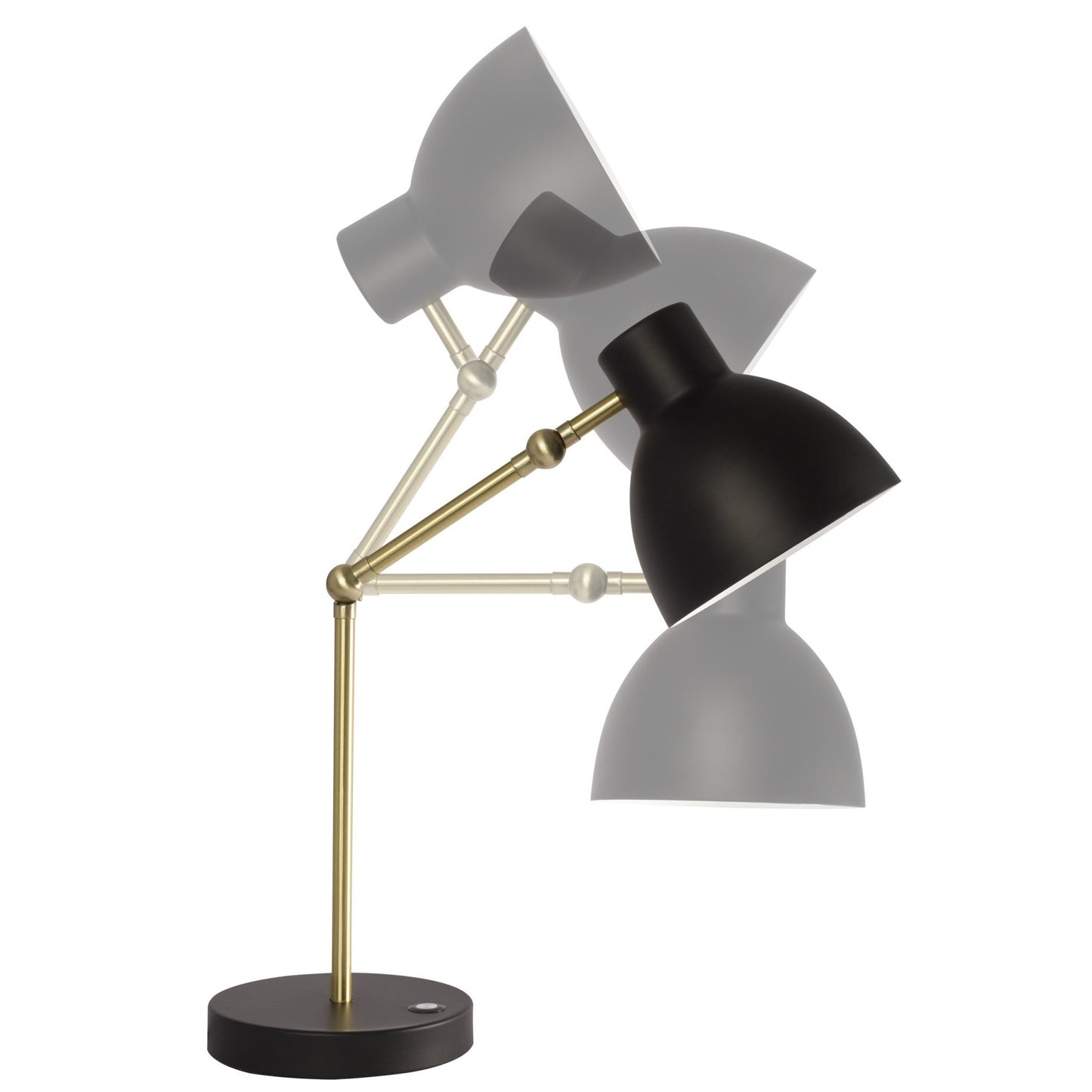 Matte Black and Gold Mod LED Adjustable Desk Lamp