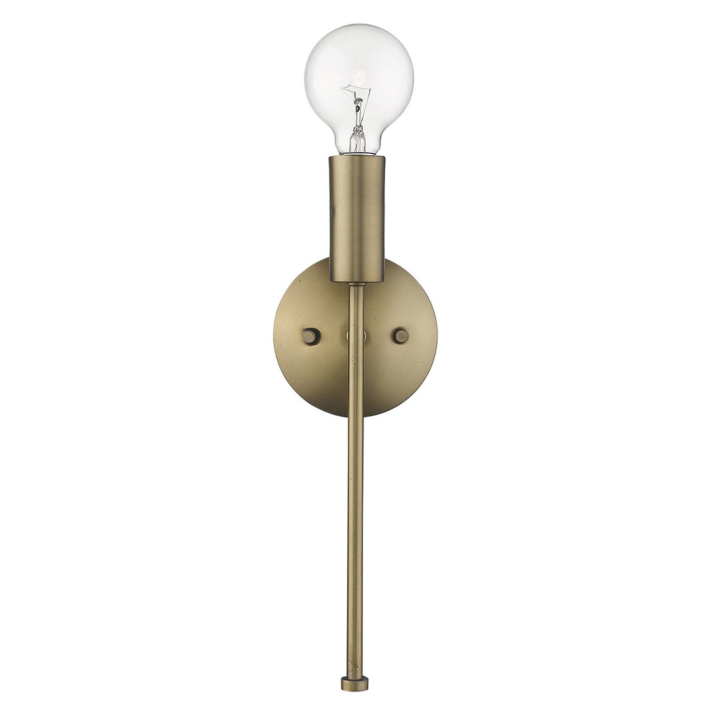 Dull Gold Narrow Bulb Wall Light