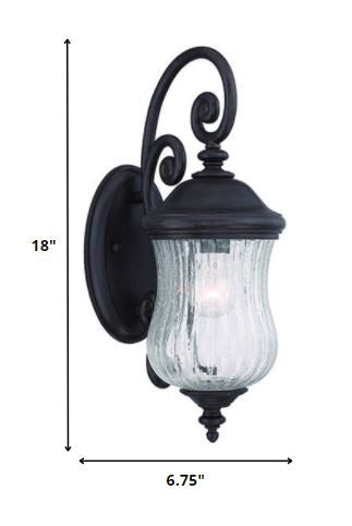 Matte Black Urn Shaped Wall Light