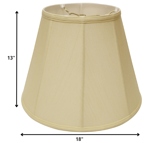 18" Antique White Slanted Empire Monay Shantung Lampshade