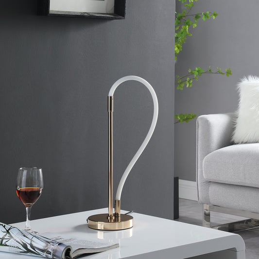 21" Gold Bedside Led Table Lamp