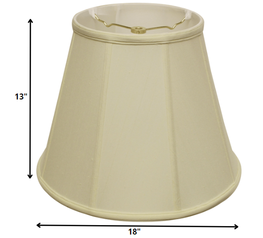 18" Ivory Slanted Empire Monay Shantung Lampshade