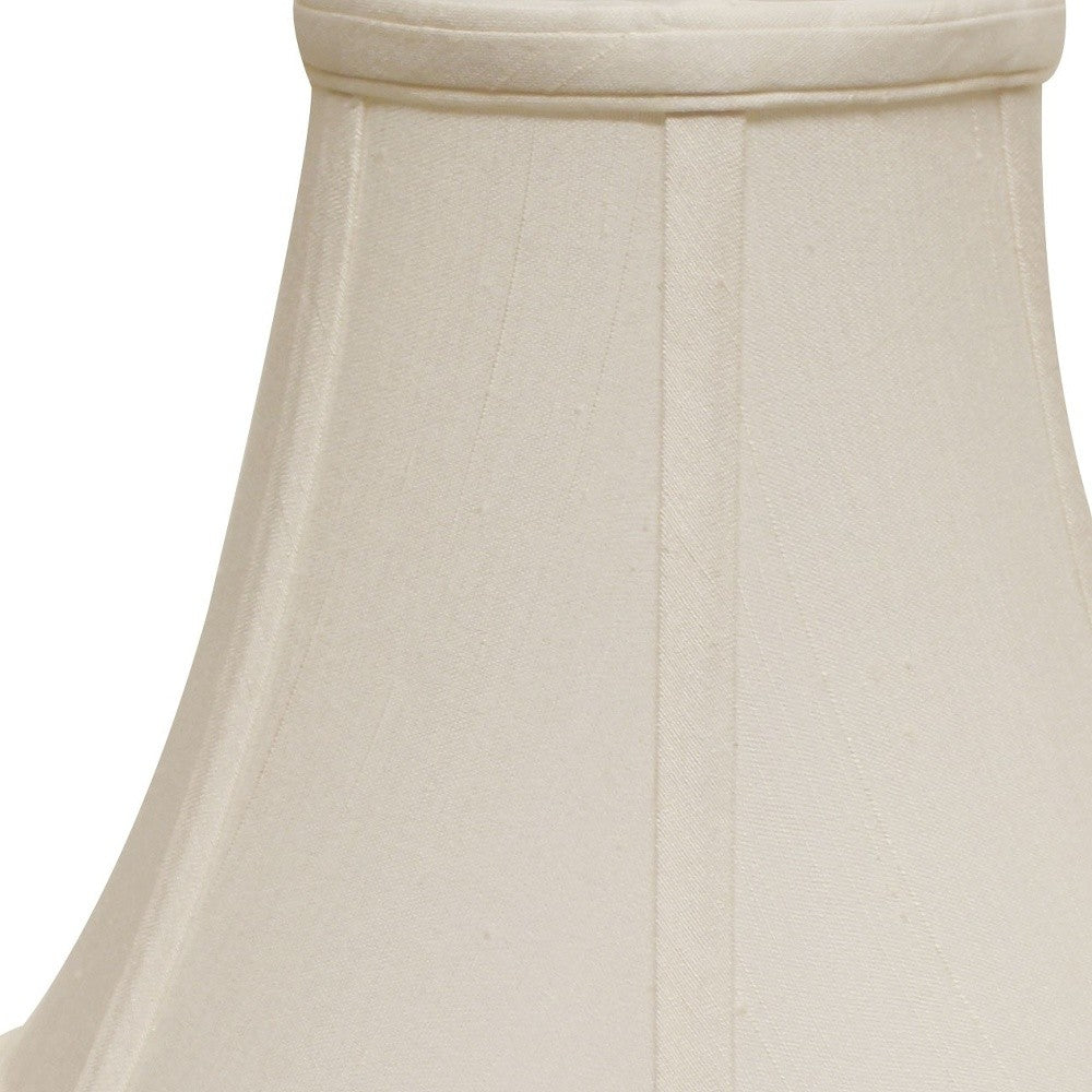 18" White Premium Bell Monay Shantung Lampshade