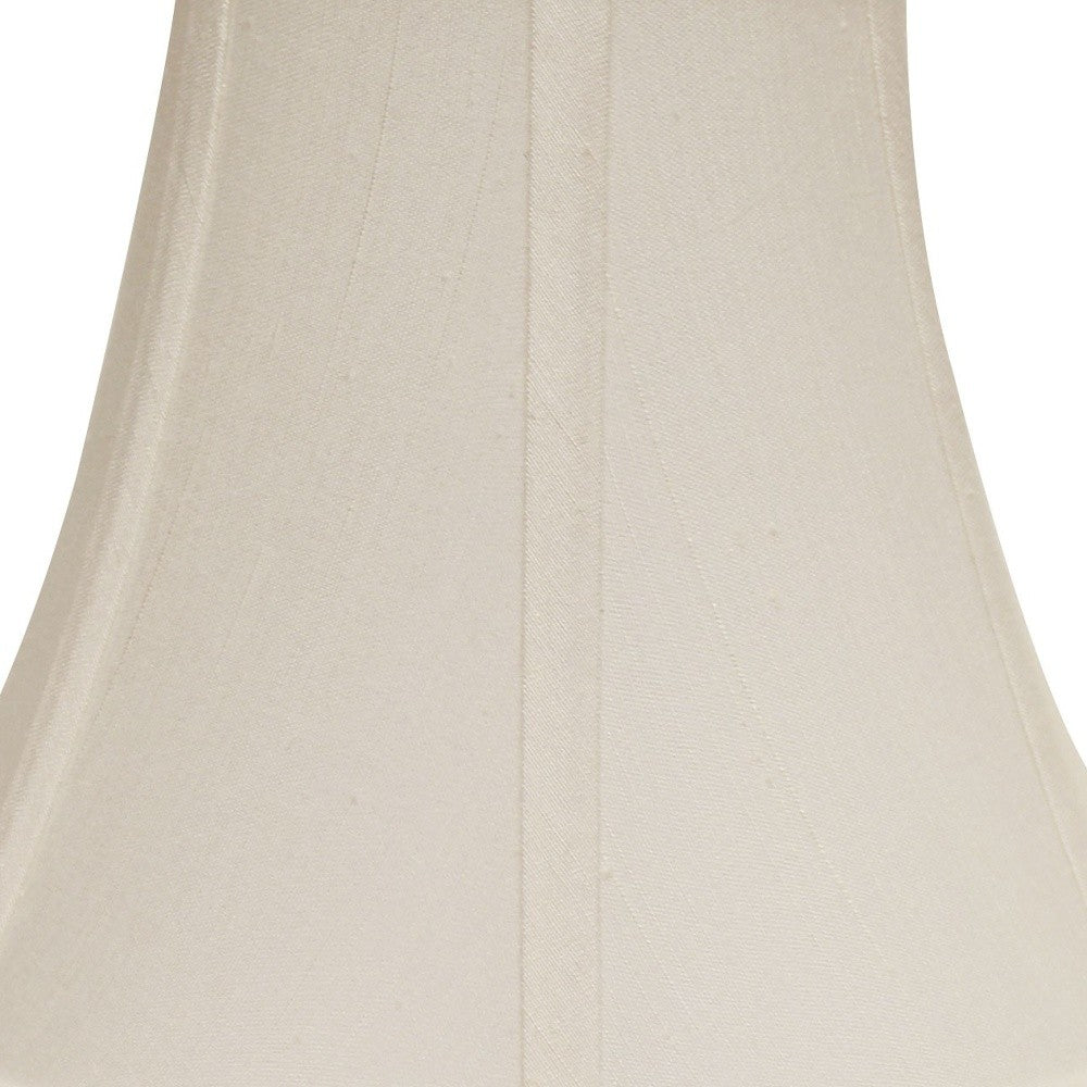 16" White Premium Bell Monay Shantung Lampshade