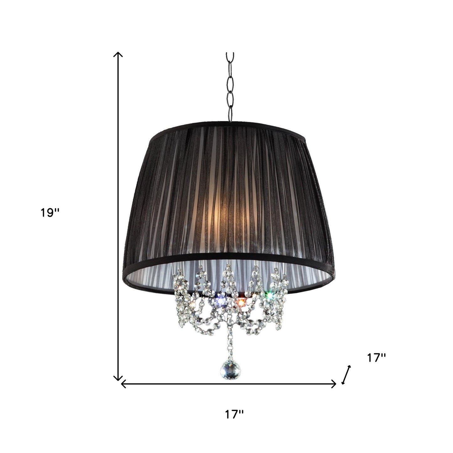 Elegant Ceiling Lamp with Crystal Accents