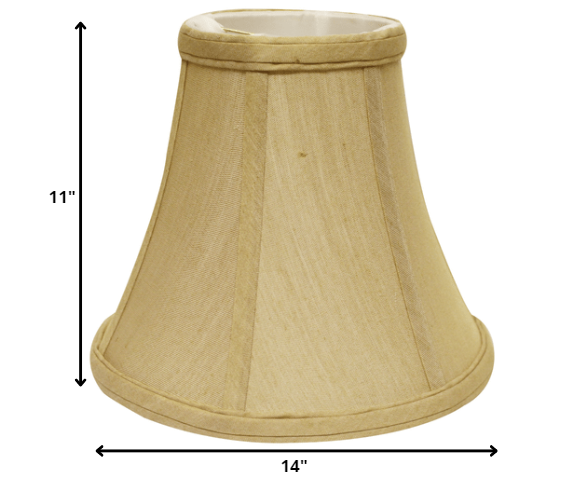 14" Pale Brown Premium Bell No Slub Lampshade