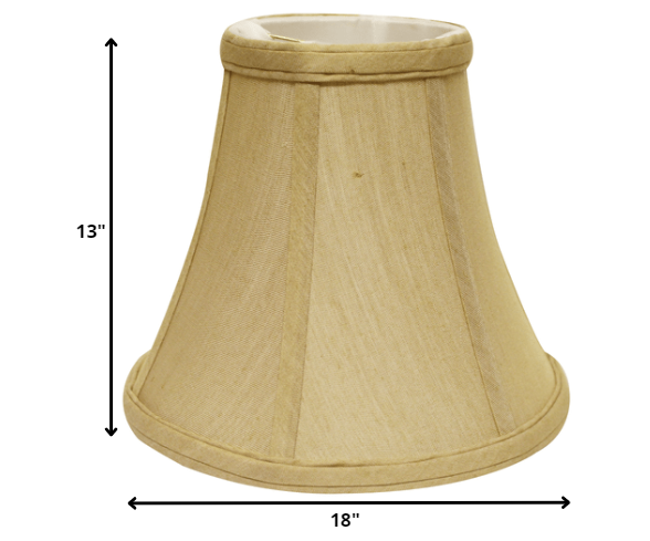 18" Pale Brown Premium Bell No Slub Lampshade