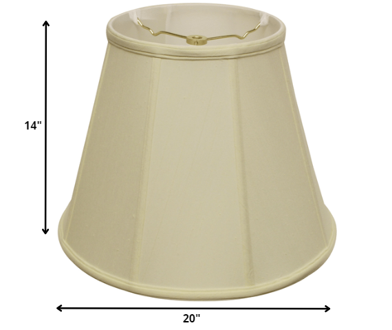 20" Ivory Slanted Empire Monay Shantung Lampshade