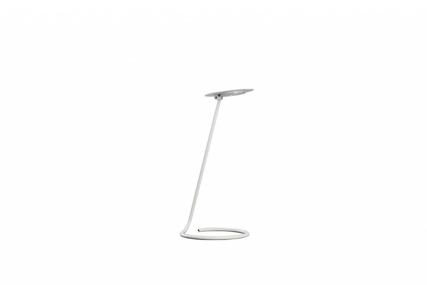 15" White Metal Desk Table Lamp With White Shade