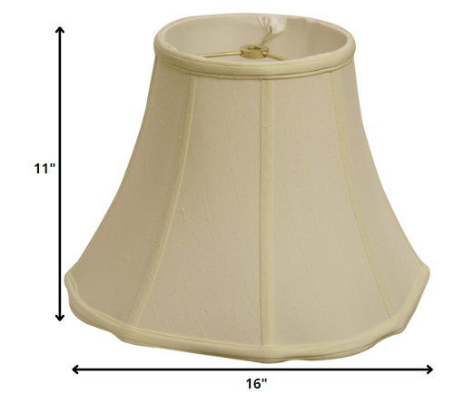 16" Ivory Octagon Monay Shantung Lampshade