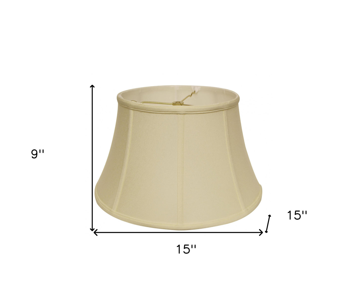 15" Ivory Drum No Slub Lampshade