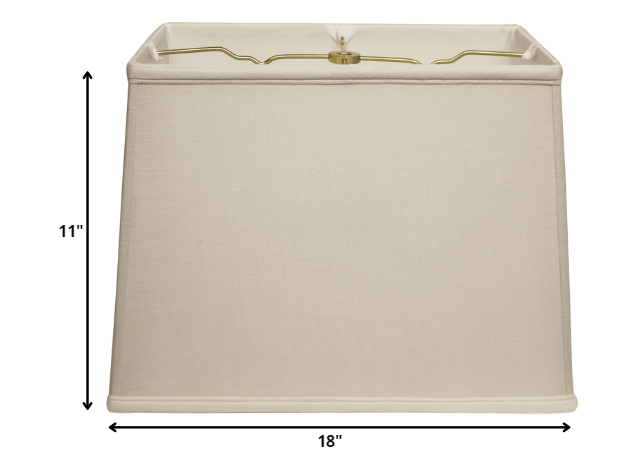 18" Off White Throwback Rectangle Linen Lampshade