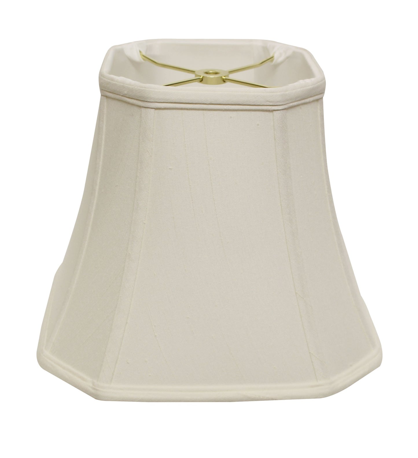 10" White Slanted Square Bell Monay Shantung Lampshade