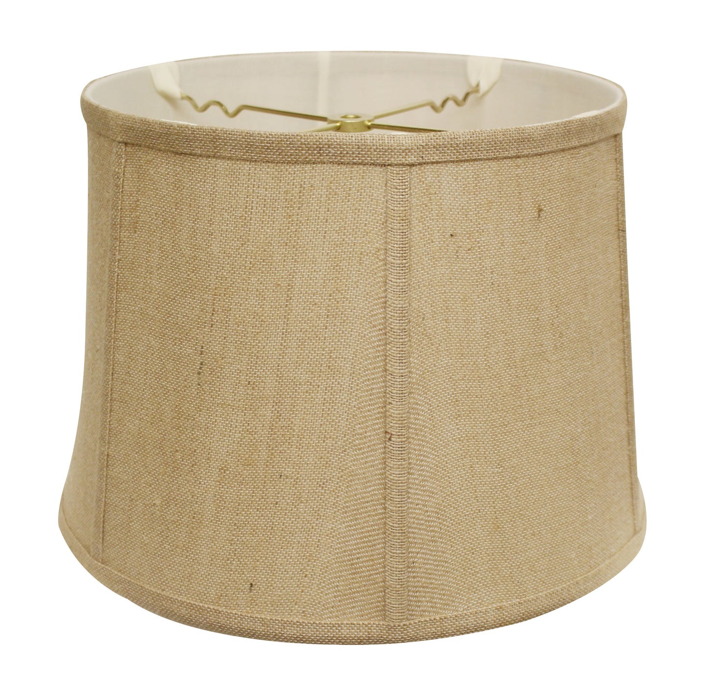 19" Golden Fiber Throwback Drum Burlap Lampshade