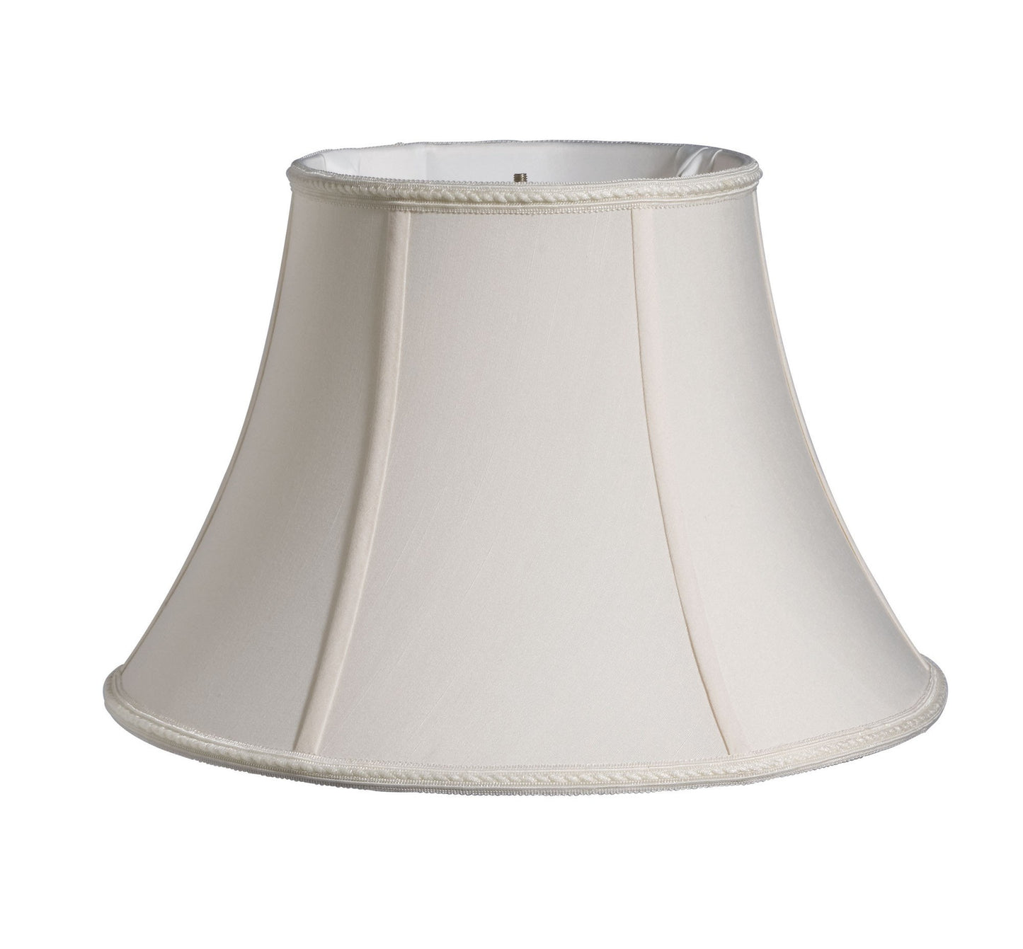 14" Cream Slanted Bell Paperback Shantung Lampshade